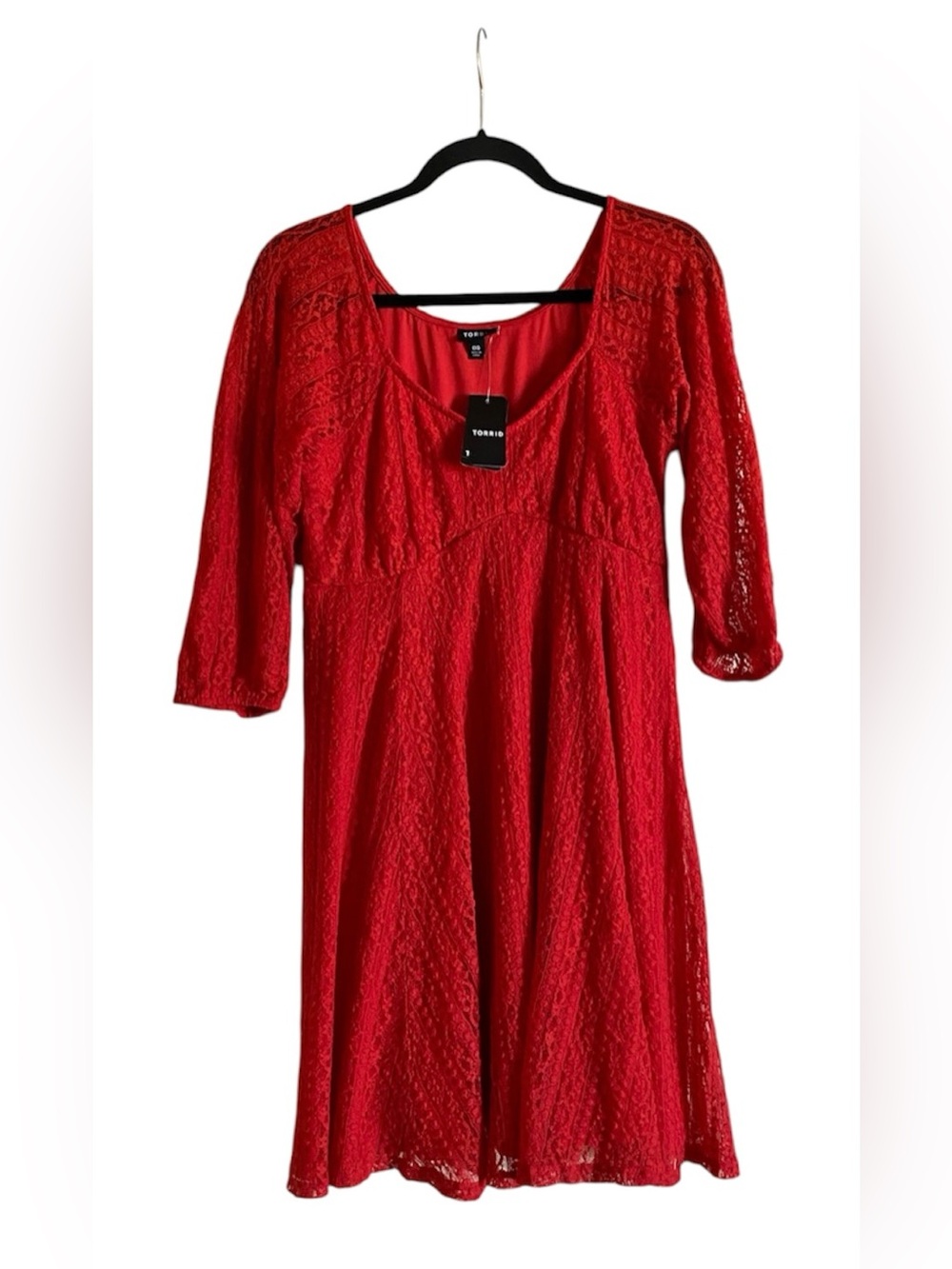 Women’s TORRID Red Lace Dress 00 Mediun/Large NWT